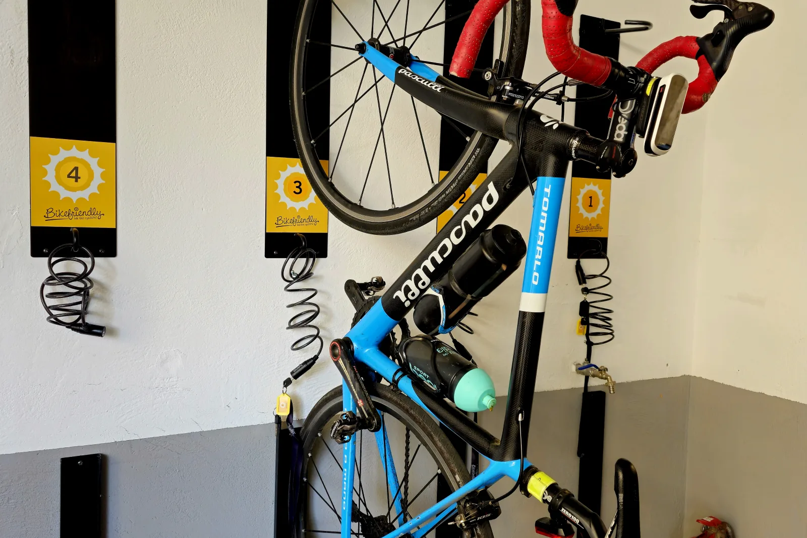 Bicycle storage at Hotel Amoros